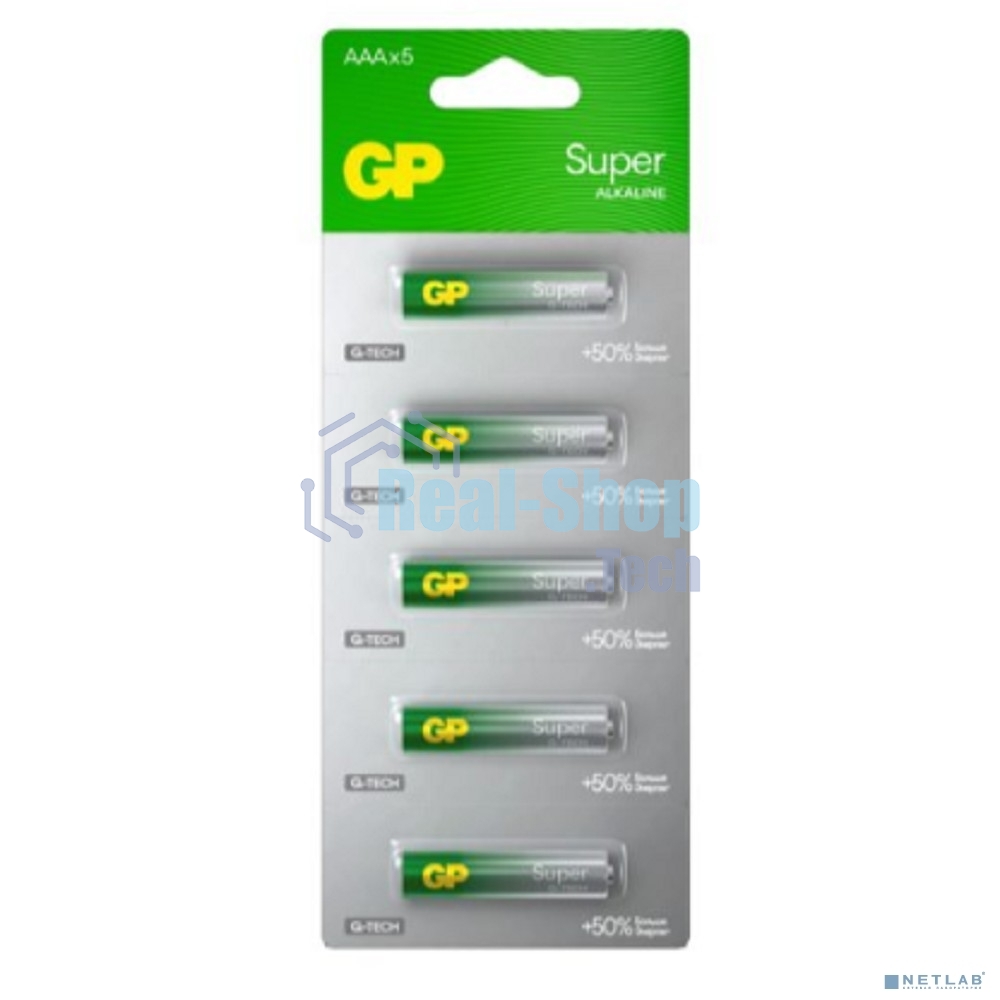 Алкалиновые батарейки GP Super Alkaline G-Tech 24А ААA - 1 шт. на отрывных блистерах
