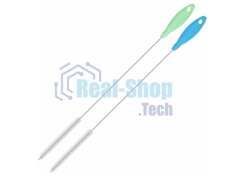 Щетка-ершик длинная для чистки трубки капучинатора, синий зеленый