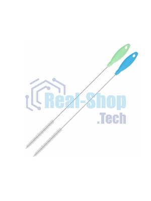 Щетка-ершик длинная для чистки трубки капучинатора, синий зеленый