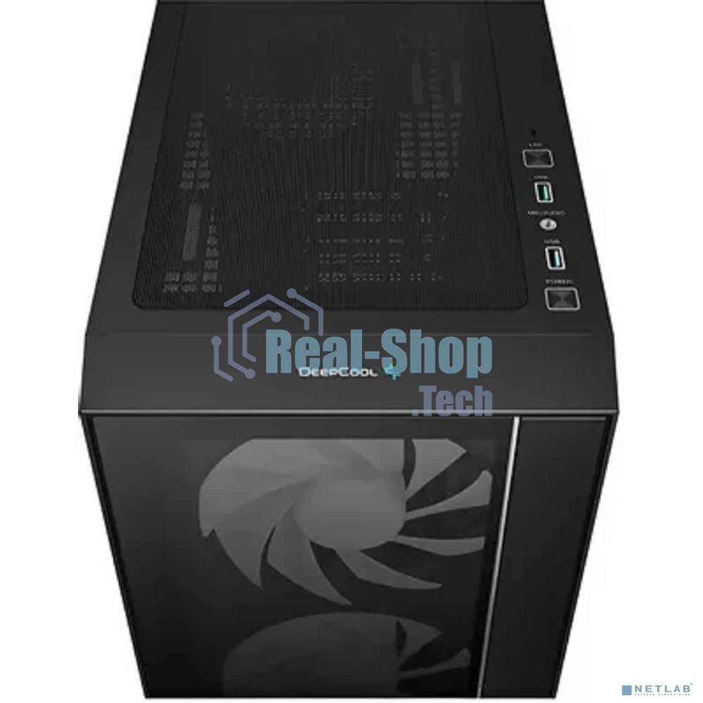 Компьютерный корпус Deepcool MATREXX 55 V4 без БП, боковое окно (закаленное стекло), 3xARGb LED 140мм вентилятора спереди, 1xARGb LED 120мм вентилятор сзади, черный, ATX