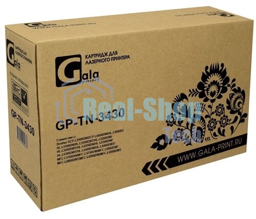 Картридж GalaPrint GP-TN-3430 для принтеров Brother DCP-L5500DN/DCP-L6600DW/HL-L5000D/HL-L5100DN/HL-L5100DNT/HL-L5200DW/HL-L5200DWT/HL-L6250DN/HL-L6300DW/HL-L6300DWT/HL-L6400DW/HL-L6400DWT/MFC-L5700DN/MFC-L5750DW/MFC-L6800DW/MFC-L6800DWT/MFC-L6900DW/MFC-L6900DWT 3000 копий