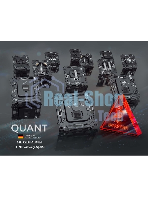 Комплект механизма электрической розетки ALFA Черный матовый с/з на винтовых зажимах QUANT (AP8060, VM141) MA806010