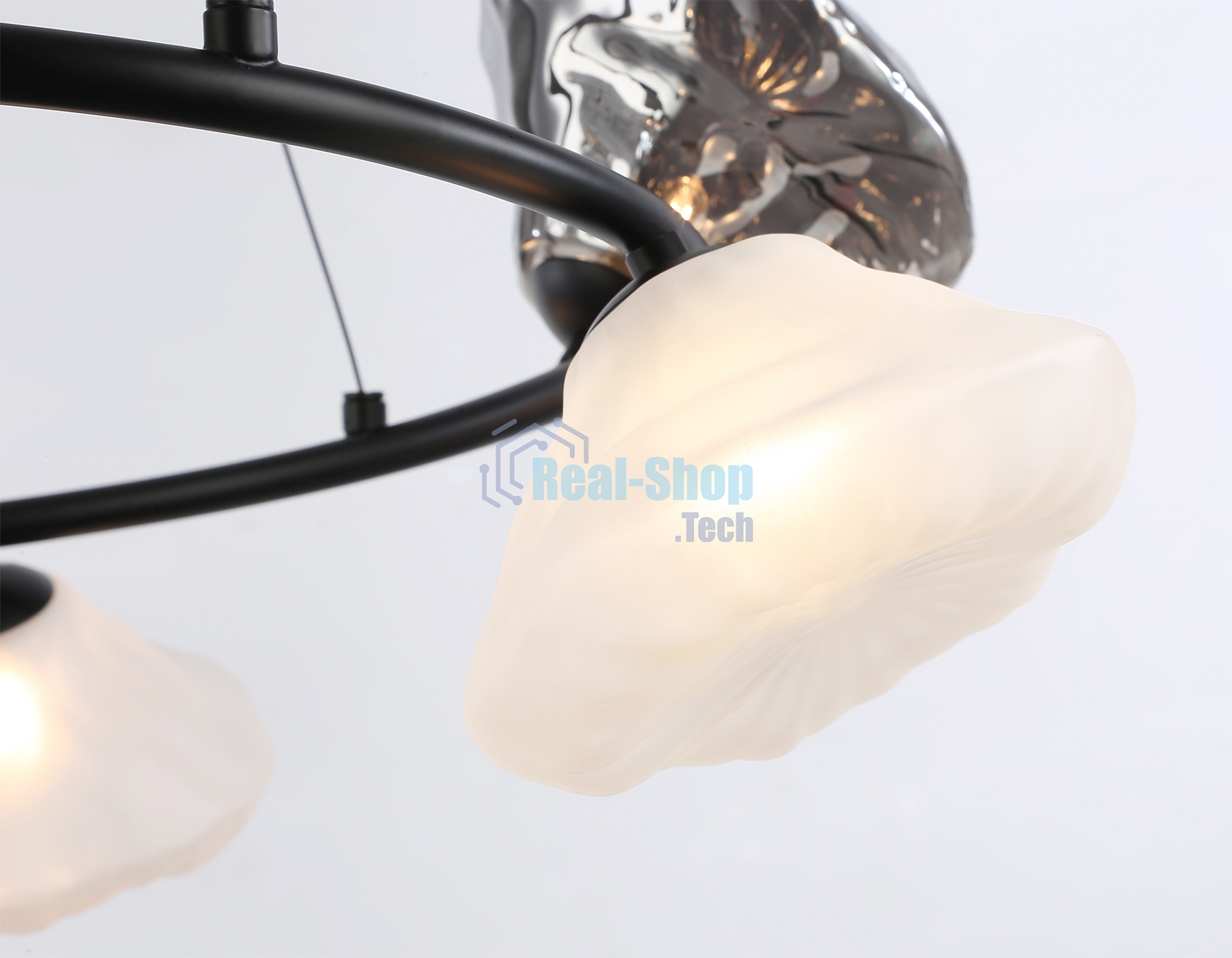 Светильник Ambrella light LH15003/6 BK/FR/SM черный/белый матовый/дымчатый G9*6 max 40W D630*1150