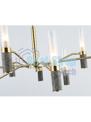 Люстра Ambrella light LH53355/9 GD/CL/WH золото/прозрачный/белый G9*9 max 40W D850*890