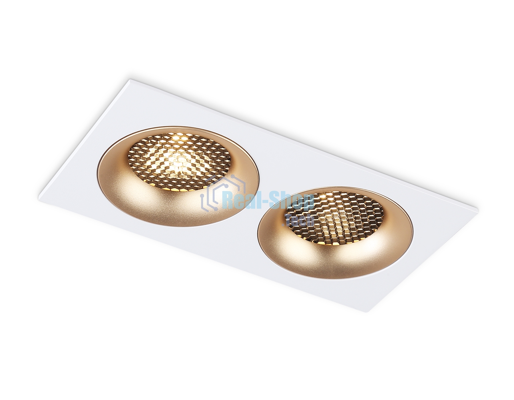 Светильник встраиваемый Ambrella light TN102733/2 WH/GD белый/золото GU5.3 175*92*23