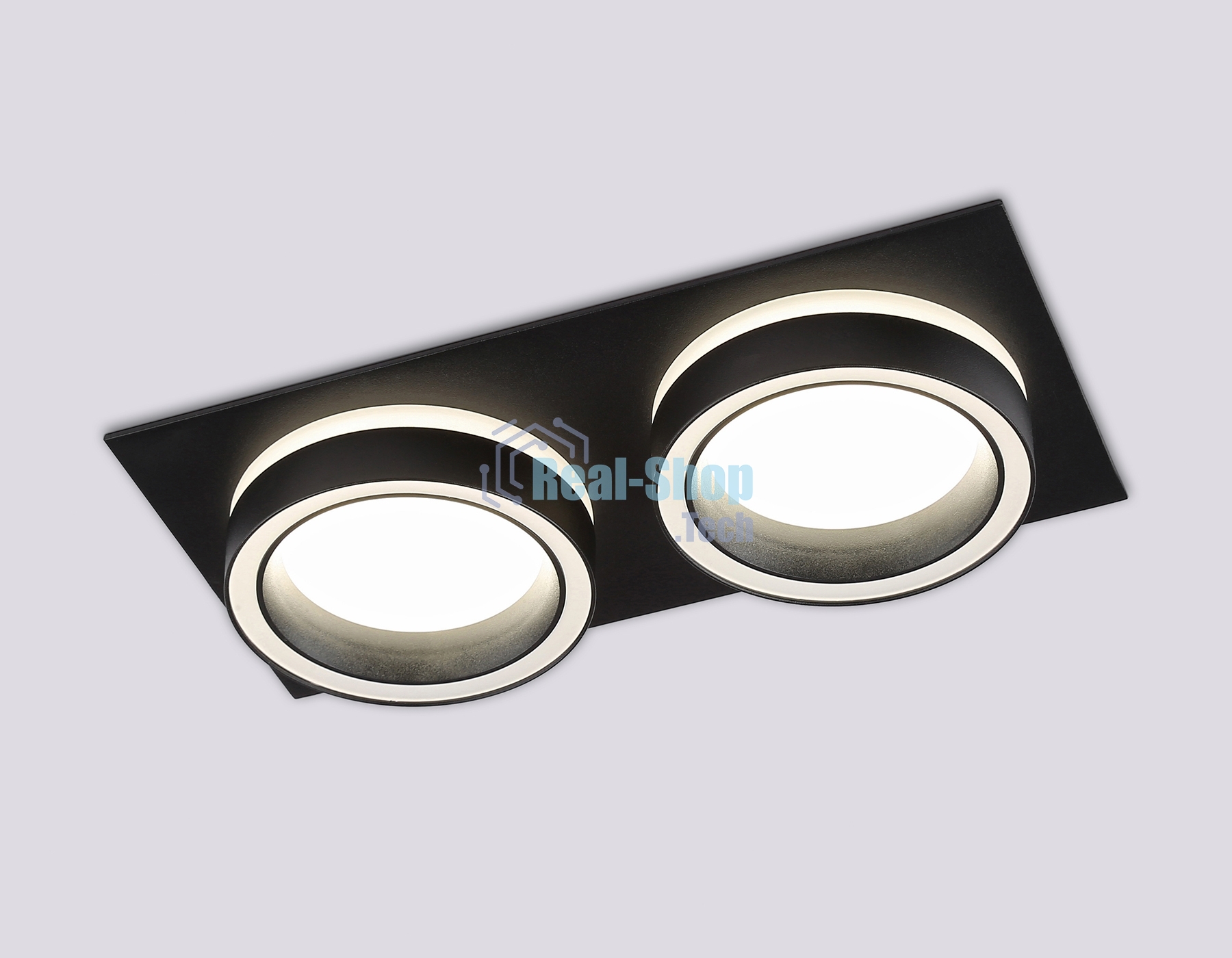 Светильник Ambrella light TN52424/2 BK/FR черный/белый матовый GX53 max 12W 210*105*45