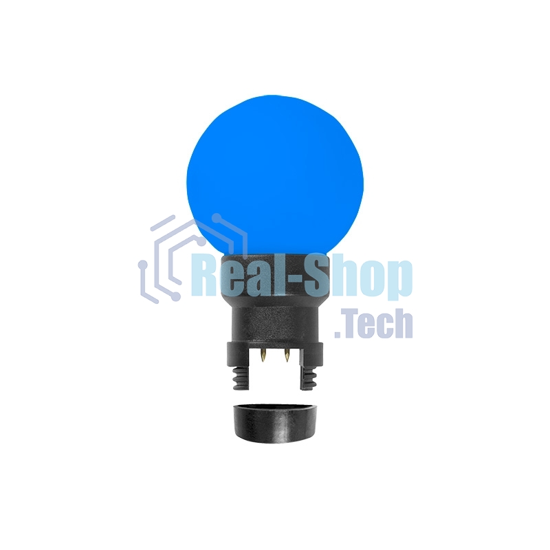 Лампа шар Neon-night 6 LED для белт-лайта, синий, Ø45мм, синяя колба
