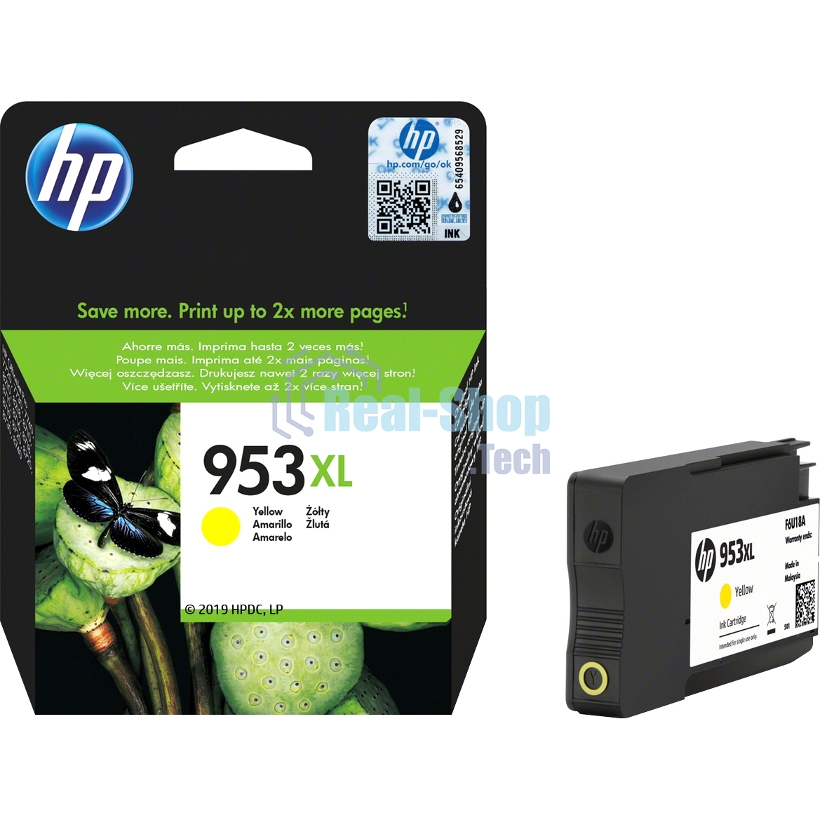 Картридж струйный HP 953XL F6U18AE желтый для HP OJP 8710/8715/8720/8730/8210/8725 (1600 стр.)