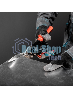 Ножницы по металлу Matrix, удлиненные, 285 мм, пряморежущие, обрезиненные рукоятки