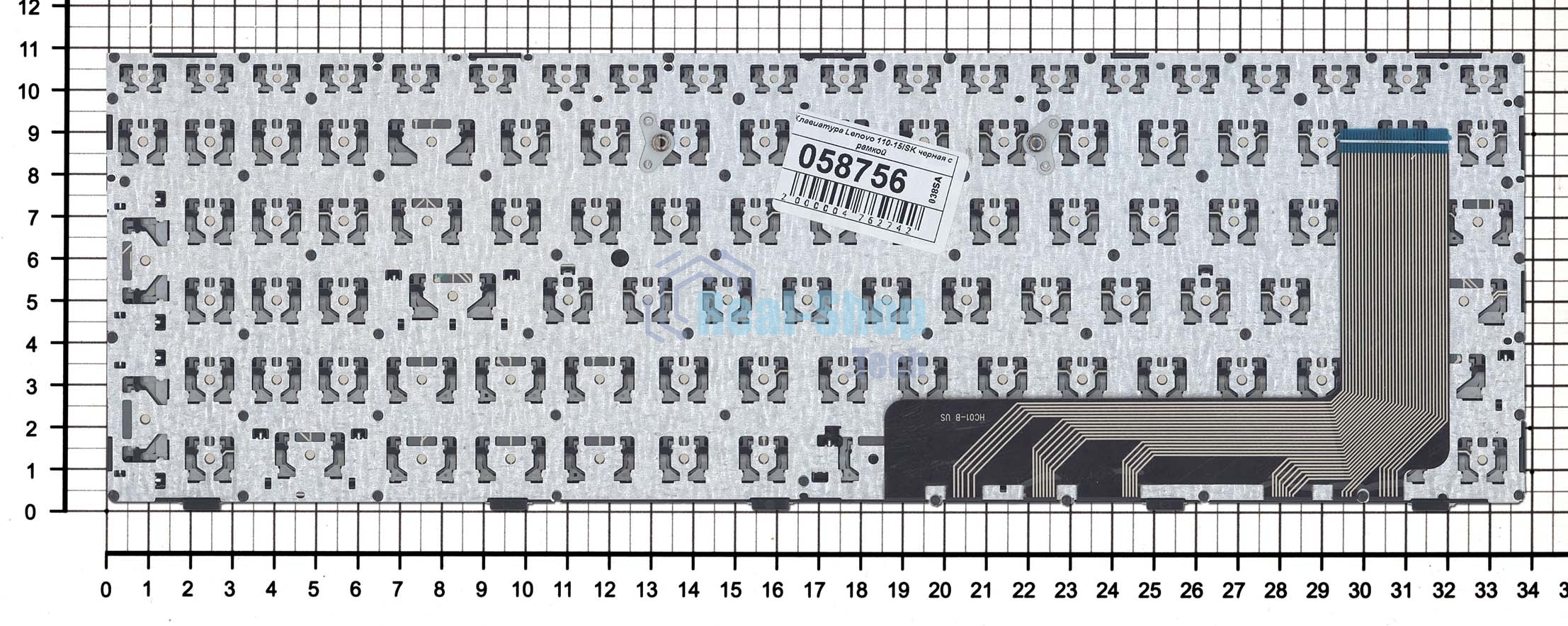 Клавиатура для ноутбука Lenovo IdeaPad 110-15ISK 110-17ACL черная с рамкой