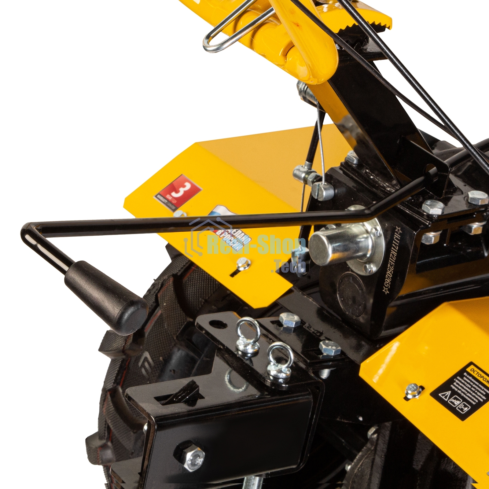 Мотоблок Denzel DPT-270X, 7 л.с., диск.сцеп, шир 90 см, глуб 35 см, фрез 3х4, ВОМ, передачи 2В/1Н