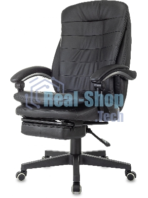 Кресло Бюрократ T-9950MSG-F/BLACK-PU черный, экокожа