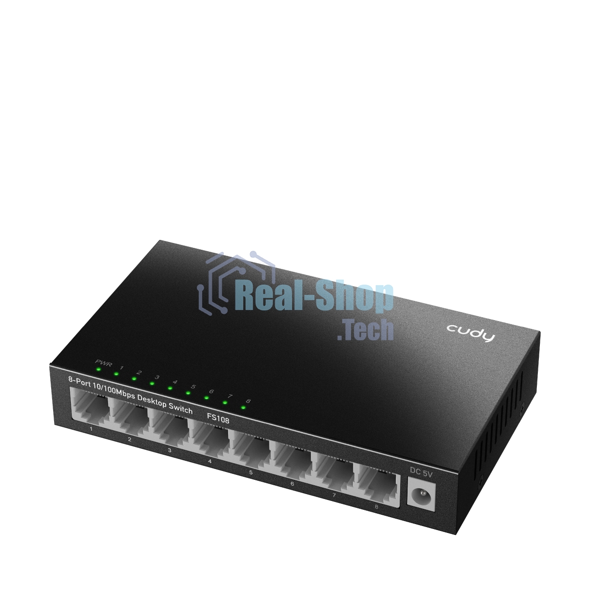 Коммутатор 8-Port 10/100 Mbps Desktop Switch, 8 10/100M RJ45 Ports, Loop Detection, Metal Case, Power Saving, Plug & Play