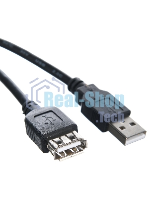 Кабель-удлинитель TELECOM USB2.0 Am-->Af 1,5 м черный TUS6990-1.5M