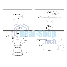 Светильник Ambrella light TN51803 WH белый GX53 max 15W 110*110*23