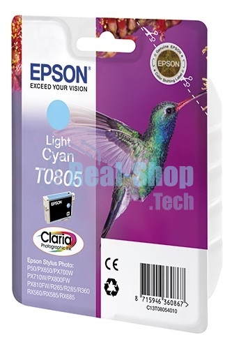Картридж струйный Epson C13T08054011 светло-голубой для Epson St Ph P50/PX660/PX720WD (330 стр.)