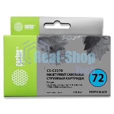 Картридж струйный Cactus CS-C9370 №72 фото черный (130 мл.) для HP DJ T610/T620/T770/T1100/T1100/T1120/T1200