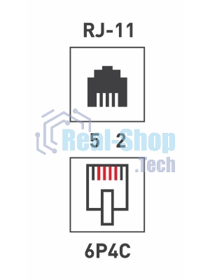 Рoзетка телефонная внешняя Rexant, 1 порт RJ-14(6P-4C), категория 3, (50 шт/уп)