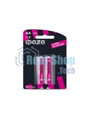 Элемент питания алкалиновый LR 6 Super Alkaline BL-2 (уп.2шт) ФАZА 4897062858443, 1.5 В