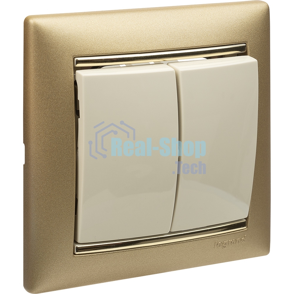 Выключатель Legrand 774305 Valena двухклавишный 10 AX(слоновая кость)