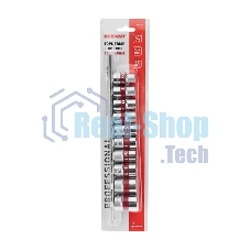 Набор торцевых головок Rexant 1/2, двенадцатигранные, CrV, 10 шт., 10-24 мм