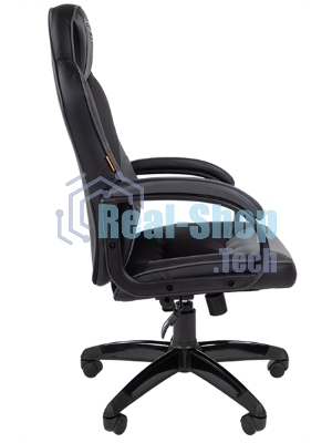 Кресло Chairman game 17 черный, экокожа, 120 кг, механизм качания