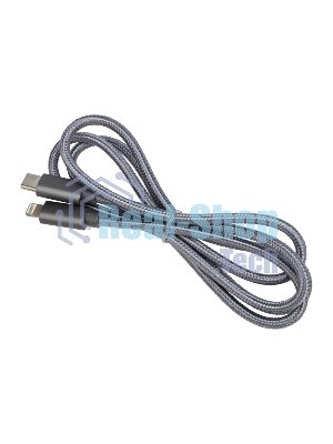 Кабель Rexant Type-C - Lightning PD/1м/nylon/gray