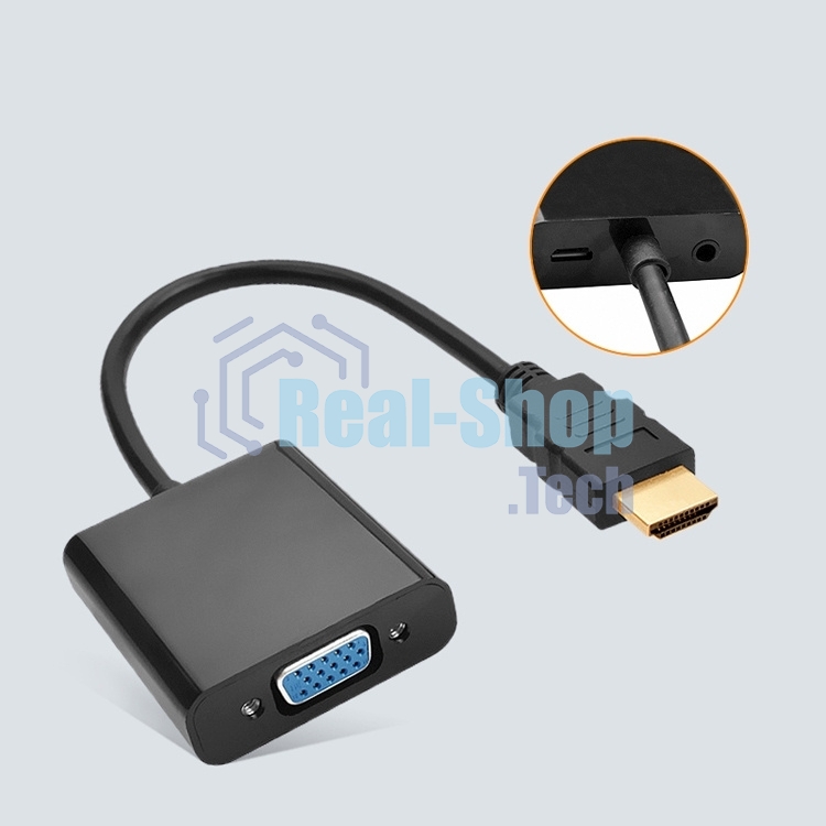 Переходник Buro HDMI-M-VGA-F-WUSB HDMI (m) VGA (f) 0.1м