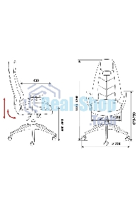 Кресло руководителя Бюрократ Zen/Black черный, кожа, крестовина полированный алюминий
