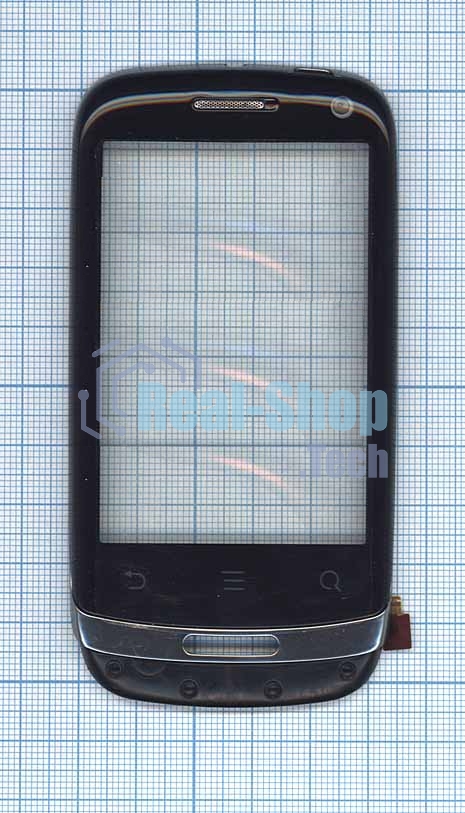 Сенсорное стекло (тачскрин) для Huawei Ideos X3, черное c рамкой