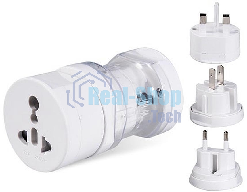 Сетевой универсальный переходник RL-008 Англия-Америка-Европа (3x1)
