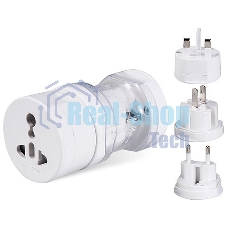 Сетевой универсальный переходник RL-008 Англия-Америка-Европа (3x1)