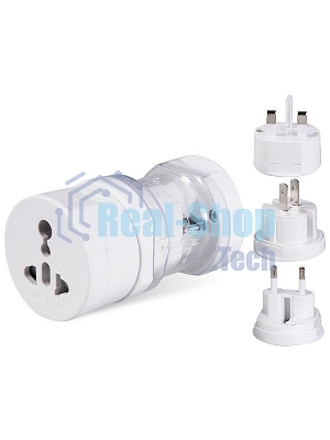 Сетевой универсальный переходник RL-008 Англия-Америка-Европа (3x1)