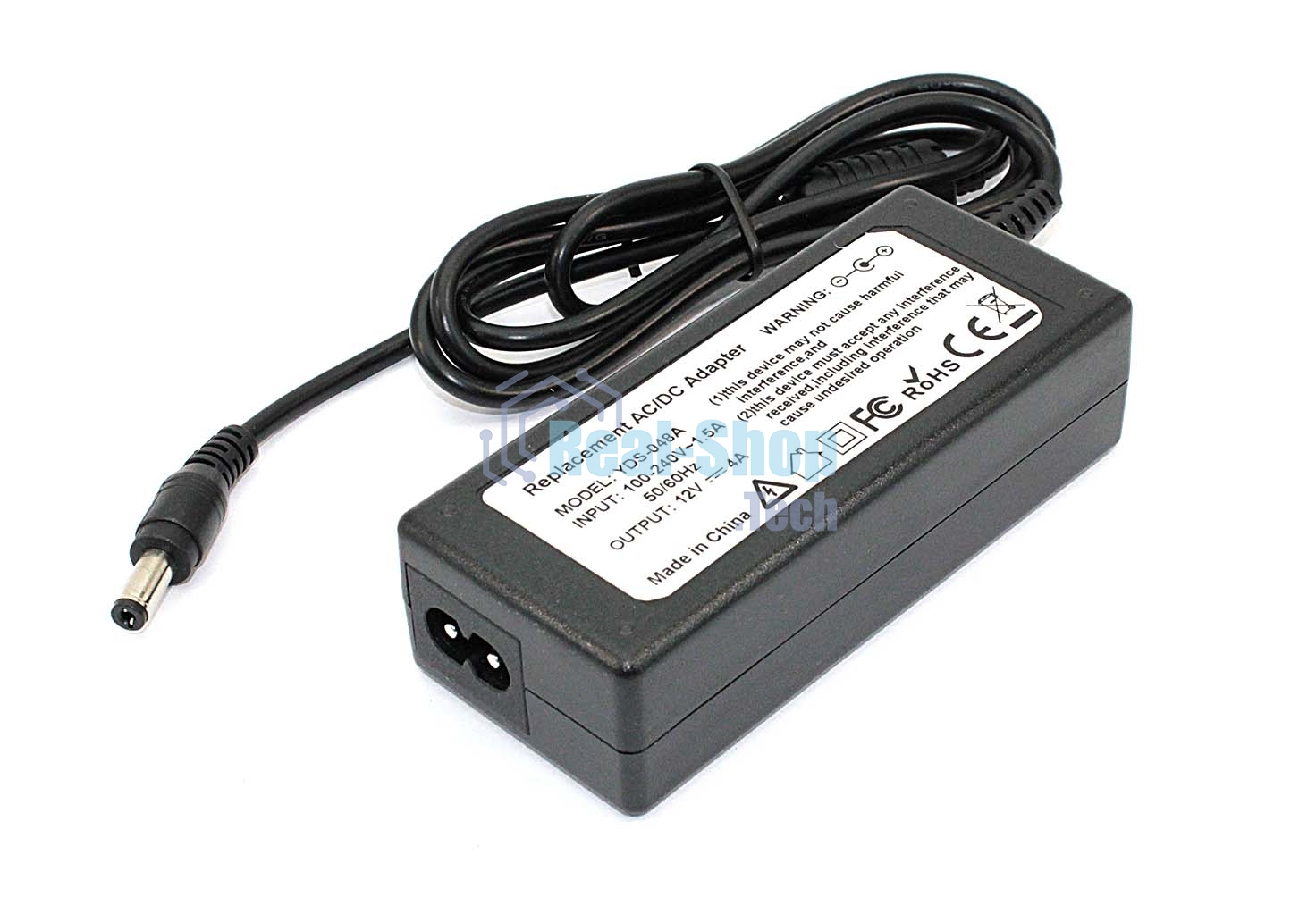 Блок питания для монитора и телевизора LCD 12V 4A 5.5x2.1 OEM