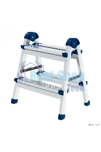 Стремянка Сибртех двухсторонняя 2 ст., сталь профиль, стальные ступени