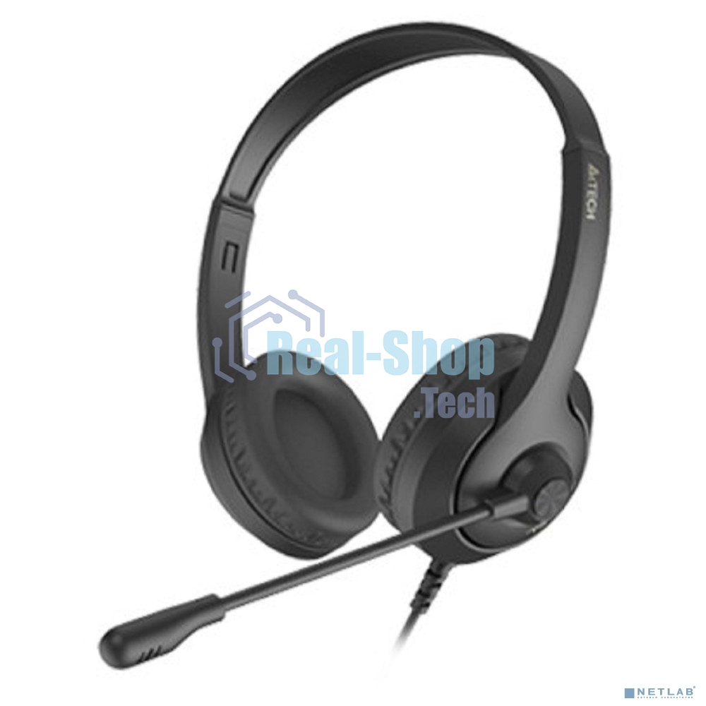 Гарнитура проводная с микрофоном A4Tech Fstyler FH100U черный