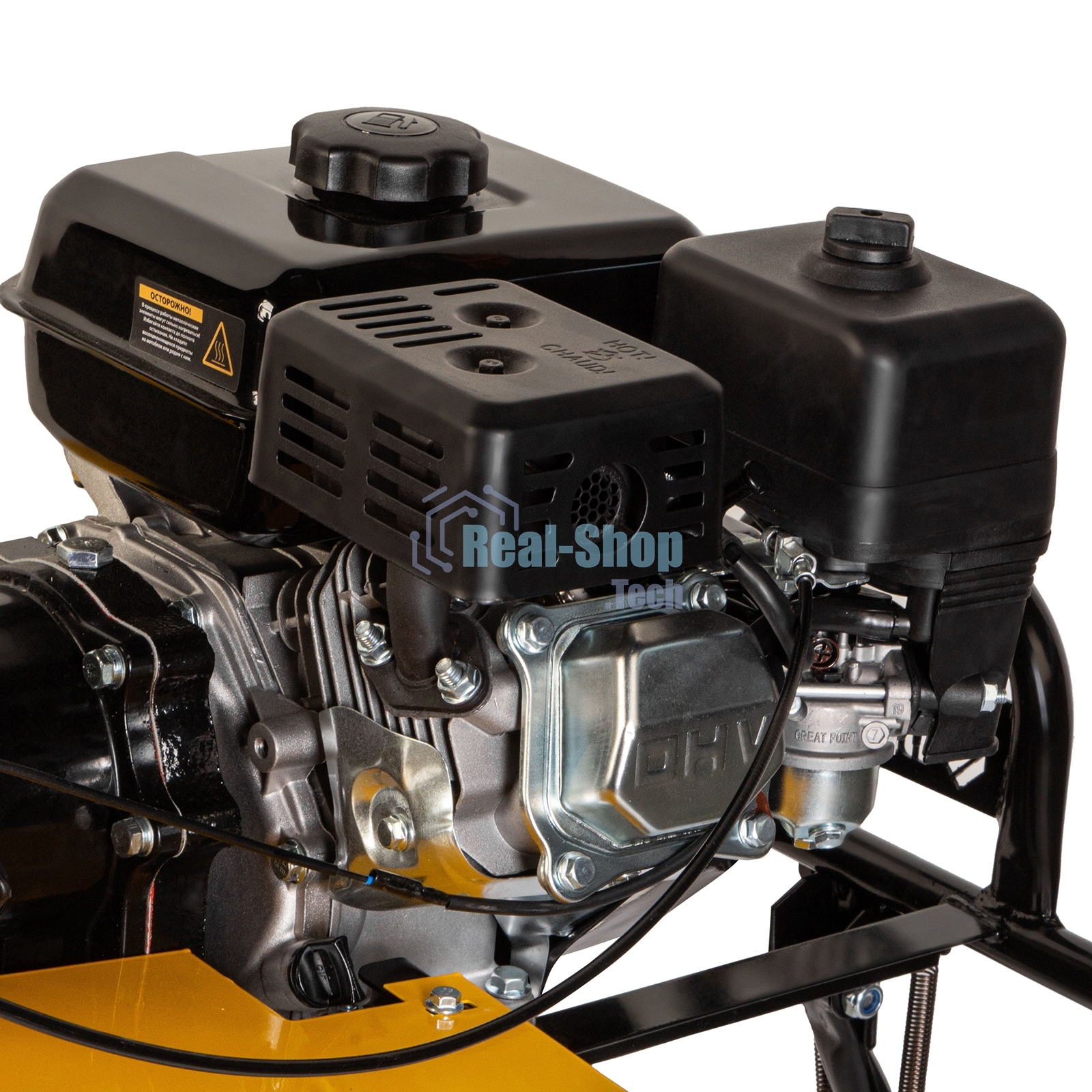 Мотоблок Denzel DPT-270X, 7 л.с., диск.сцеп, шир 90 см, глуб 35 см, фрез 3х4, ВОМ, передачи 2В/1Н