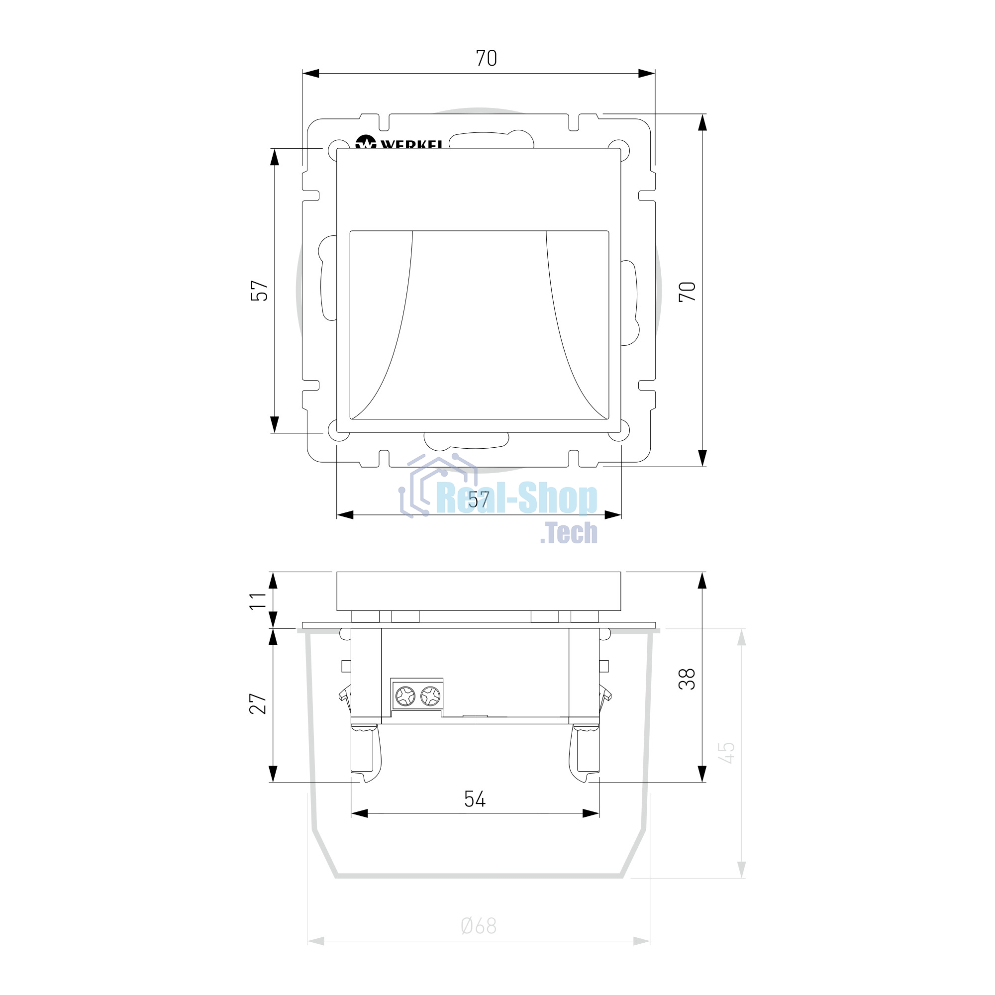 Встраиваемая LED подсветка Werkel W1154108 (черный)