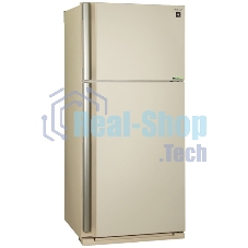 Холодильник Sharp SJ-XE55PMBE бежевый двухкамерный 388/148 л морозилка сверху