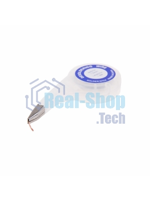 Оплетка для удаления припоя Rexant, медная, 1.0 мм x 1.5 м, диспенсер