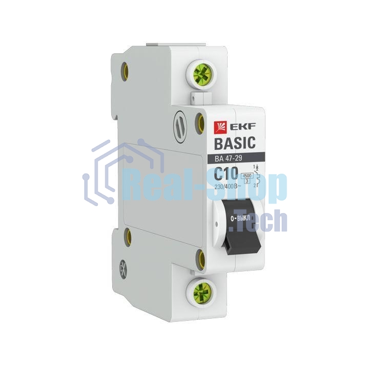 Выключатель автоматический EKF mcb4729-1-10C 1P 10А (C) 4,5кА ВА 47-29 EKF Basic
