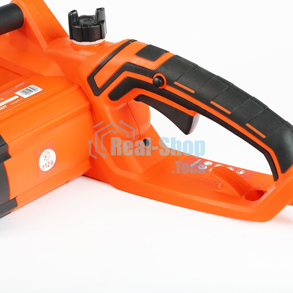 Пила цепная электрическая Patriot ESP 2418, 2400Вт, 18'/45 см, 3/8, 1,3мм 62 зв, плавный пуск, бесключевая натяжка цепи, термозащита