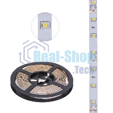 Лента светодиодная 5 м 12 В 2835 6500 К IP23 60 LED/м для БП с клеммами LAMPER