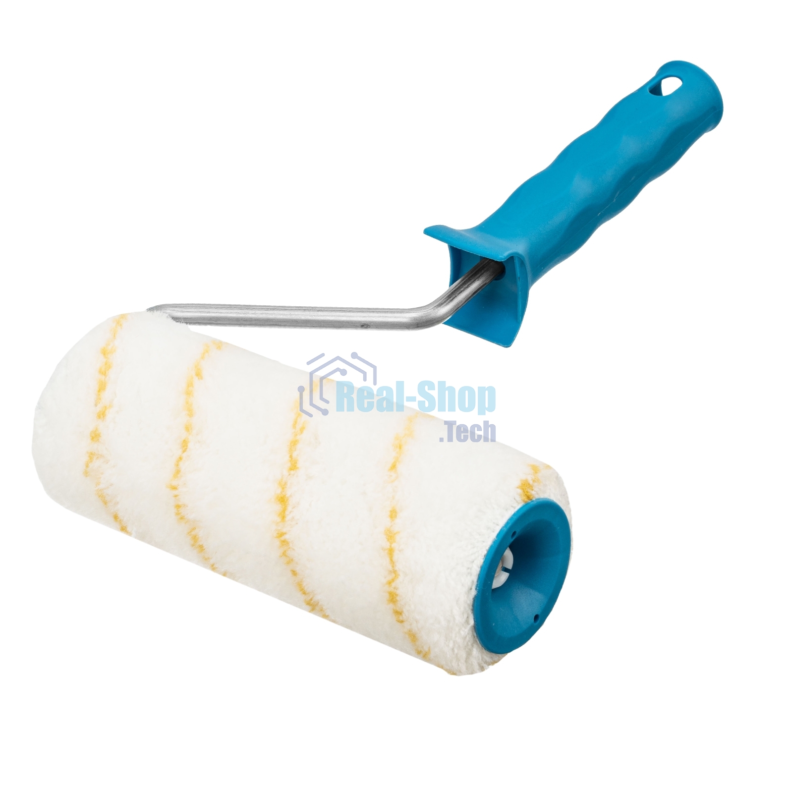 Валик в сборе Matrix полиакрил желтая полоса, 180 мм, ворс 12 мм, D 48 мм, D ручки 8 мм