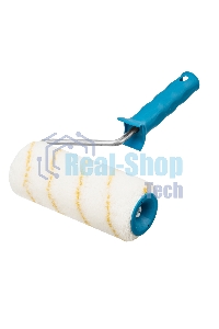 Валик в сборе Matrix полиакрил желтая полоса, 180 мм, ворс 12 мм, D 48 мм, D ручки 8 мм