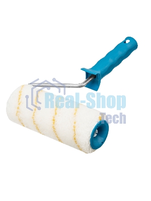 Валик в сборе Matrix полиакрил желтая полоса, 180 мм, ворс 12 мм, D 48 мм, D ручки 8 мм