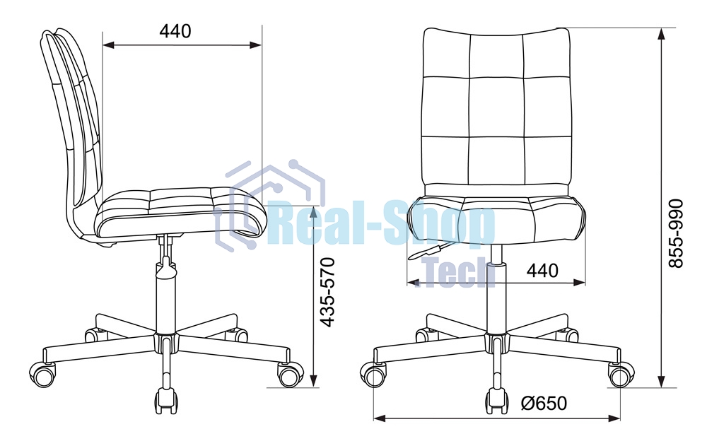 Кресло компьютерное Бюрократ CH-330M/LT-27 без подлокотников, темно-синий Light 27, крестовина металл