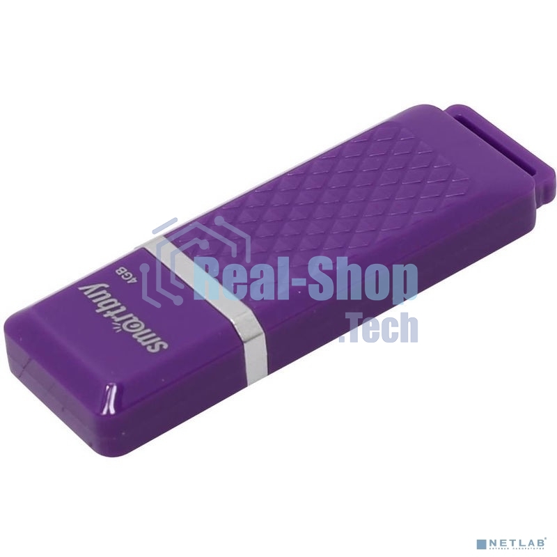 Флешка USB Smartbuy Quartz violet (SB4GbQZ-V), 4Gb, USB 2.0, R/W 20/10, фиолетовый
