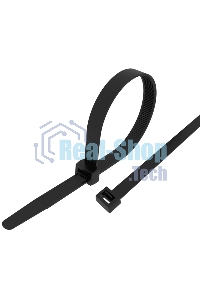 Хомут-стяжка кабельная нейлоновая Rexant 300 x7,6 мм, черная, упаковка 100 шт.