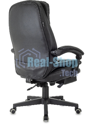 Кресло Бюрократ T-9950MSG-F/BLACK-PU черный, экокожа